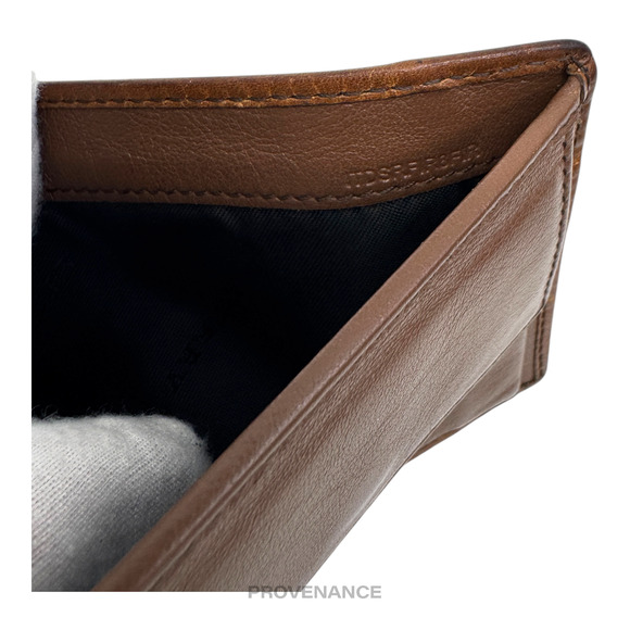 🔴 Burberry Nova Check Canvas Bifold Wallet - Brown Leather - Picture 5 of 8